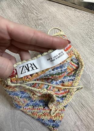 Трикотажный укороченный топ вязаный топ от zara5 фото