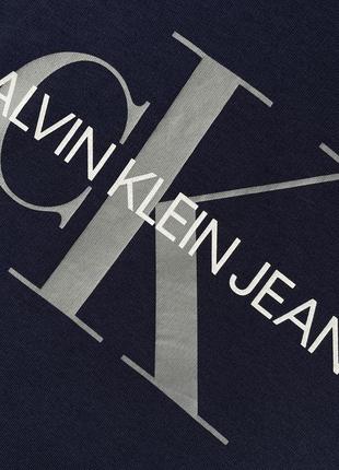 Чоловічий темний синій теплий новий на флісі худі calvin klein jeans оригінал кофта з капюшоном балахон реглан розмір m l xl5 фото