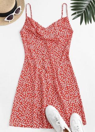 Платье красное s zaful