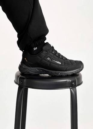 Мужские зимние кроссовки columbia waterproof low total black