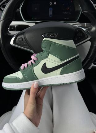 Кроссовки nike air jordan 1 retro dutch green8 фото