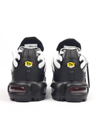 Nike tn air белые с черным кроссовки мужские кеды найк весенние демисезонные демисезон низкие текстильные текстиль топ качество4 фото