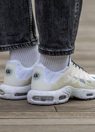 Яркие кроссовки nike air max tn terrascape plus терраскейп плюс зебра белые с подошвой4 фото