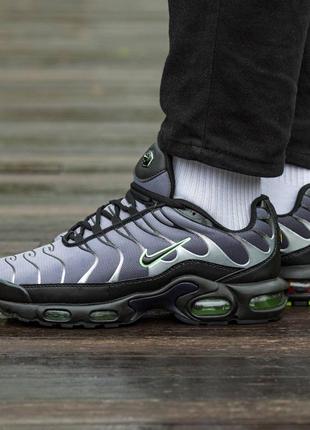 Яскраві кросівки nike air max tn terrascape plus тераскейп плюс зебра чорні із салатовим