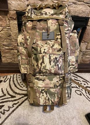 Тактичний військовий рюкзак 110л для речей камуфляж мультикам9 фото