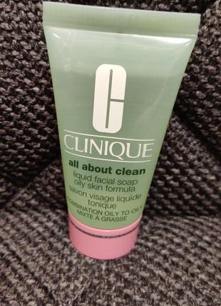 Clinique liquid facial soap мыло для жирной и комбинированной кожи30 ml1 фото