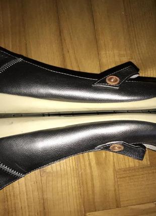 Ecco-кожаные туфли балетки! р.-37