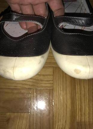 Ecco-кожаные туфли балетки! р.-37