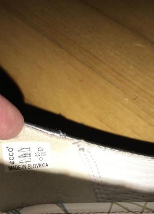 Ecco-кожаные туфли балетки! р.-37