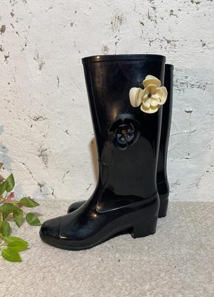 Резиновые сапоги в стиле channel, размер 36, состояние идеально