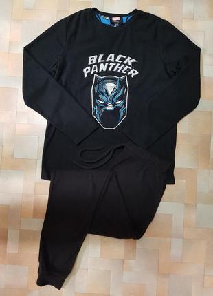 Теплый комплект marvel black panther, пижама флис primark 13-14 лет 164 см