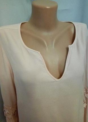 Нежная блуза с плиссированными рукавами  №1gb3 фото