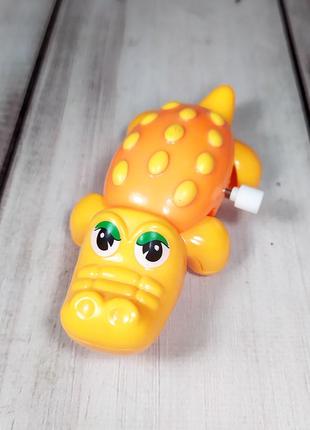 Заводна іграшка, механічна гра "крокодил" (жовтий)