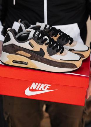 Кросівки nike air max 90 повітряна капсула піна шкіра текстиль помаранчевий персик6 фото