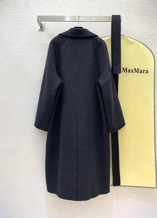 Пальто max mara шерстянное бежевое розовое серое9 фото