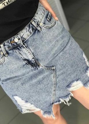 Юбка джинсовая на лето купить недорого zeo basic2 фото