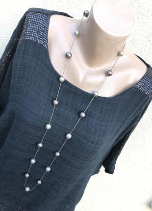 Чёрная блуза реглан с кружевом,этно бохо стиль,хлопок4 фото