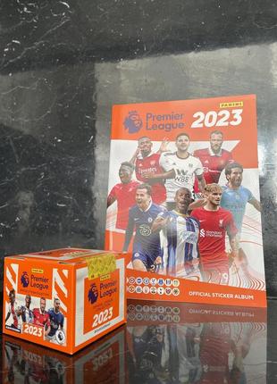 Наклейки panini premier league 2023 — 50 упаковок + альбом