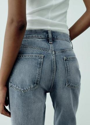 Прямые джинсы straight leg mid rise от zara,
в наличии ✅4 фото