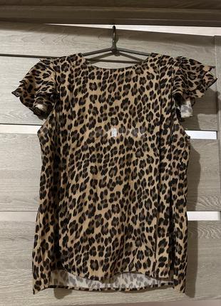 Блуза oodji леопардовий принт,розмір 40,підійде на с/м/л,нова