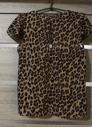 Блуза oodji леопардовий принт,розмір 40,підійде на с/м/л,нова2 фото