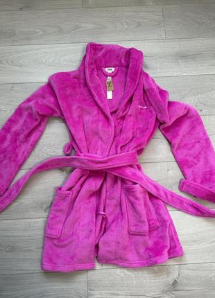Халат victoria's secret short cozy robe fucshia frenzy7 фото