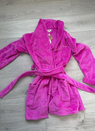 Халат victoria's secret short cozy robe fucshia frenzy8 фото