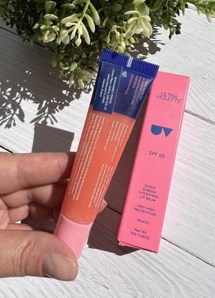 Ultra violette sheen screen hydrating lip balm spf50 👄 увлажняющий бальзам для губ с уровнем защиты spf502 фото