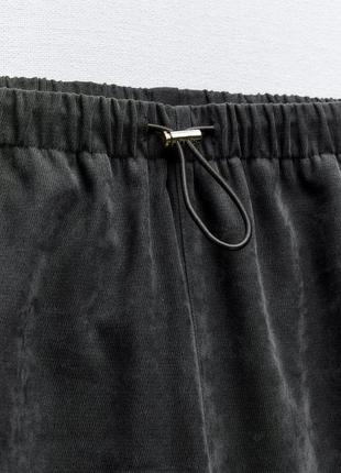 Широкие серые женские брюки zara new4 фото
