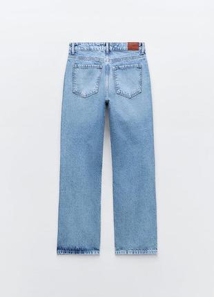 Прямые вареные голубые джинсы zara new3 фото