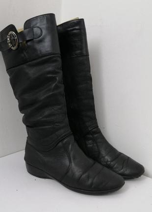 Зимние кожаные сапоги