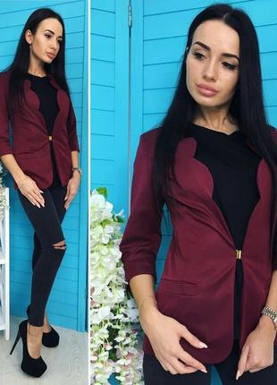 Пиджак бордо1 фото