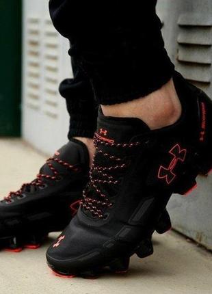 Кросівки under arm0ur scorpio running shoes black/red  кроссовки3 фото