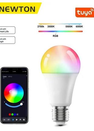 Розумна лампочка tuya smart led wifi a60 e27 rgb color & white 2700k-6500k 9w