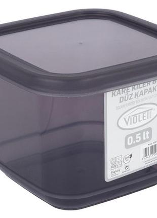 Контейнер пл. violet house 0297 transparent black д/сыпучих 0.5 л (0297 transparent black) tzp159