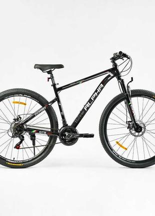 Велосипед спортивний corso 29" дюймів "alpha" lf-29477 сталева рама 19'', обладнання shimano, 21