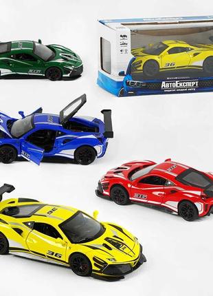 Машинка 10820 "авто эксперт", 4 цвета, металлопластик, 1:32, звук, свет, инерция, движущиеся элементы,