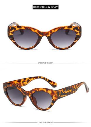 Очки окуляри леопард солнце солнцезащитные стиле 60-х трендовые новые uv4009 фото