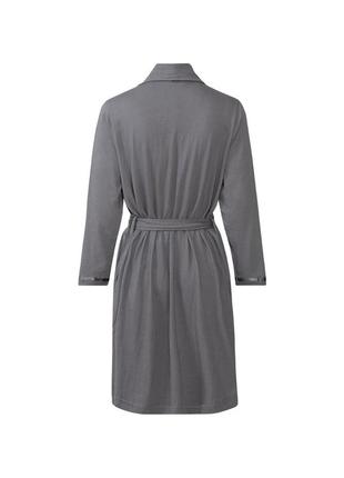Легкий женский халат на запах с длинным рукавом m серый livarno home2 фото