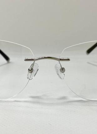 Очки для коррекции зрения унисекс капельки с пластиковыми полупрозрачными мягкими дужками4 фото