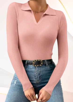 Зеленая свежесть: трикотажная кофта поло для стильного образа4 фото