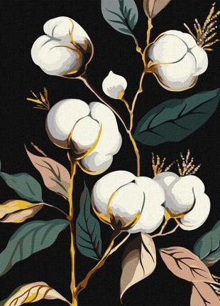 Картина по номерам kho3246 белоснежный хлопок с красками metallic extra ©art_selena_ua, 40х50см. идейка юрма