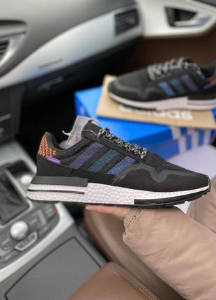 Кроссовки hoodie adidas zx 500	  black кросівки