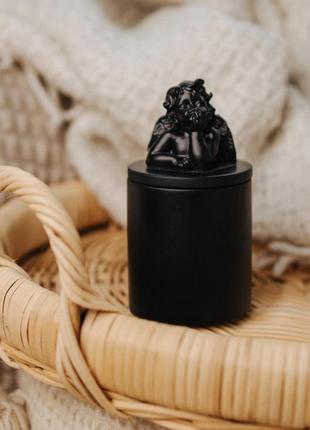 Аромасвічка cupid santal black 100% wood wax 165g 35h   nac 1036bl2 фото
