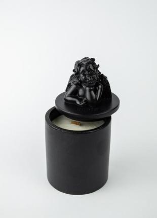 Аромасвічка cupid santal black 100% wood wax 165g 35h   nac 1036bl3 фото