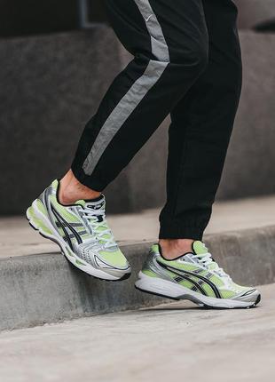 Мужские кроссовки asics gel-kayano 14 green silver 42-435 фото