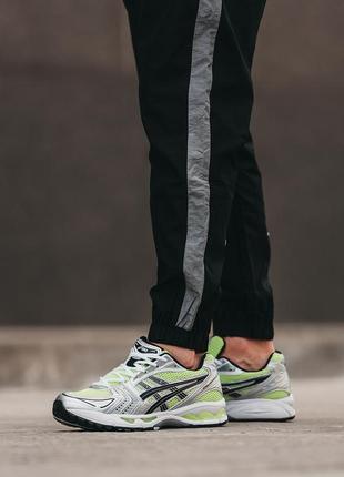 Мужские кроссовки asics gel-kayano 14 green silver 42-433 фото