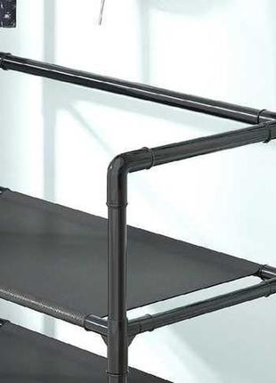 Підлогова вішалка для одягу new simple floor clothes rack size з полицями та гачками8 фото