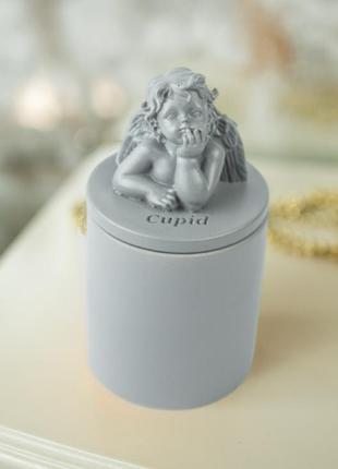 Аромасвічка cupid santal gray 100% wood wax 165g 35h   nac 1037gy6 фото