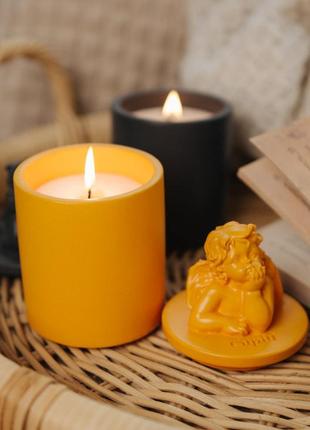 Аромасвічка cupid santal yellow 100% wood wax 165g 35h   nac 1032y6 фото